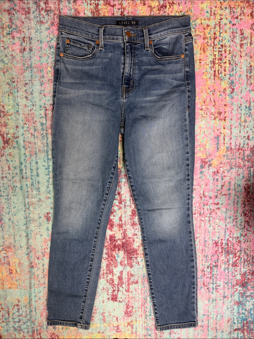 Level 99 Women's Skinny Jeans in Light Blue Wash